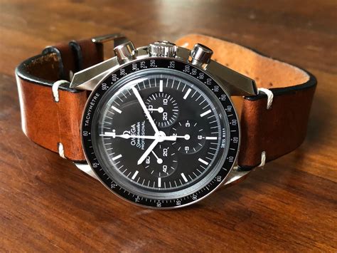 omega speedmaster straps for sale|omega speedmaster with leather strap.